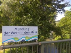 … nach kurzer Rast an der Mündung der Wern in den Main bei Wernfeld ….